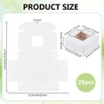 thumbnail image 2 of 28 Packs 3.3x3.3x1.3 Inch Square Gift Boxes with Clear Window White Bakery Boxes Gift Packaging Boxes for Anniversaries Birthdays Weddings Graduation, 2 of 6