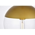 thumbnail image 6 of Living District Eclipse 1-Light Glass & Metal Pendant in Brass/Clear, 6 of 7