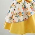 thumbnail image 5 of Elegant Girls' Floral Print Dress Evening Performance Dress, Holiday Performance Dress Princess Dress Special Occasion Dress Princess Dresses Yellow, 5 of 7