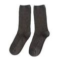 thumbnail image 4 of PMVFHDE Crew Socks Spring Fall Long Solid Japanese Double Needle Cotton Mid Calf Daily Wear, 4 of 4
