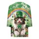 thumbnail image 2 of TaTaai Women St. Patrick's Day Print Loose V-Neck 3/4 Sleeve Top Casual Fashion T-Shirt Ladies Spring Daily Holiday Wear Lightweight Breathable Non-See-Through No Fading Stylish Top Gift, 2 of 5