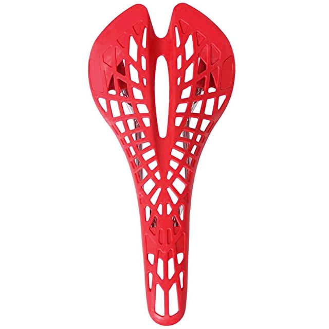 Mountain Bike Saddle MTB Road Bicycle Hollow Design Breathable Plastic Saddle Seat Cycling Accessory, Red