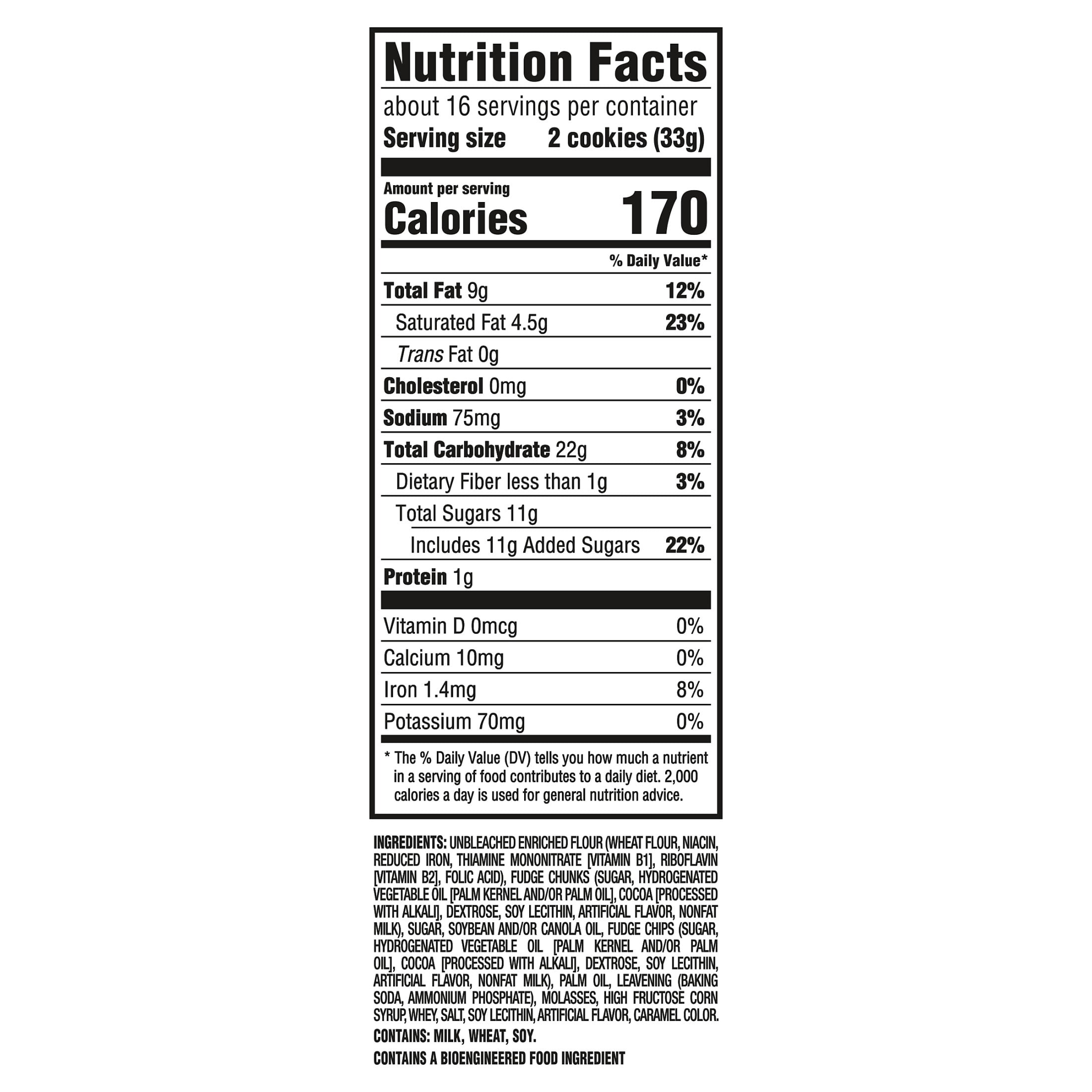CHIPS AHOY! Chunky Fudgy Chocolate Chip Cookies, Family Size, 18 oz