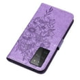 thumbnail image 2 of Dteck Samsung S21 Ultra Wallet Case, Magnetic Closure Flip PU Leather Wrist Strap Credit Card Holder Slots Kickstand Butterfly Patterned Shockproof Cover For Samsung Galaxy S21 Ultra, Lightpurple, 2 of 11