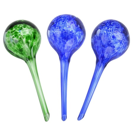 Watering Globes, Outgeek 4Pcs Plant Automatic Watering Bulbs Glass Aqua Globes for Indoor Outdoor Garden Home Office Plant