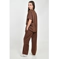 thumbnail image 3 of Conjunto casual blusa + pantalon Roman Fashion /Juvenil, 9006 (Cafe) cafe G, 3 of 5
