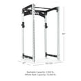 thumbnail image 7 of Titan Fitness TITAN Series 90" White Bolt-Down Power Rack, 36" Depth, Rackable 2000 LB Cage, 1.25" Pull Up Bar, Crossmember Nameplate, Roller J-Hooks, Weightlifting and Strength Training, 7 of 7