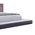 thumbnail image 3 of Noe Zen Japanese Low Profile Queen Bed w Nightstand, Dark Gray, Walnut, 3 of 3