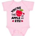 thumbnail image 3 of Inktastic Youre the Apple of My Eye Valentine Pun with Cute Apple Boys or Girls Baby Bodysuit, 3 of 5