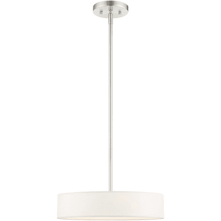 

Brushed Nickel Tone Finish Pendants Steel Material Medium 12 Long 4 Light Fixture