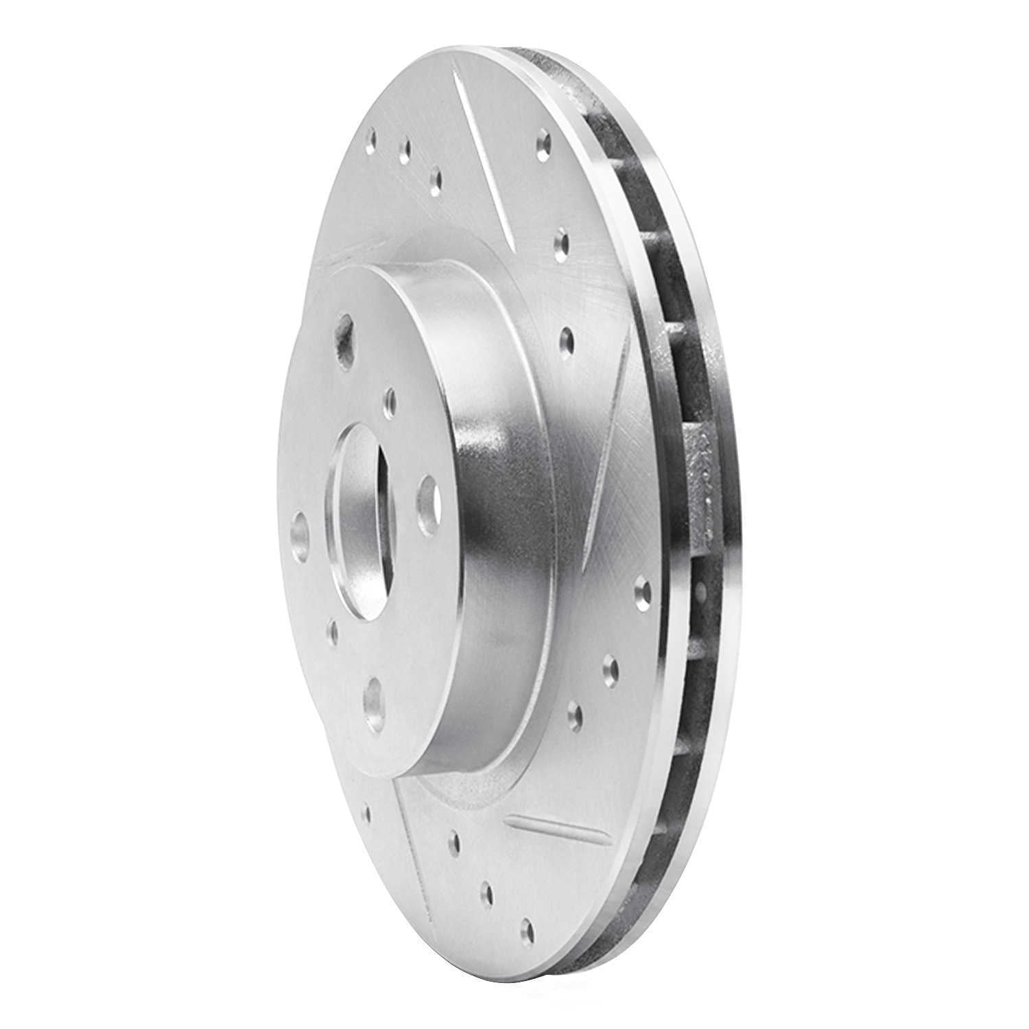 Dynamic Friction Company 631-76032R DFC Brake Rotor - Drilled And Slotted - Silver