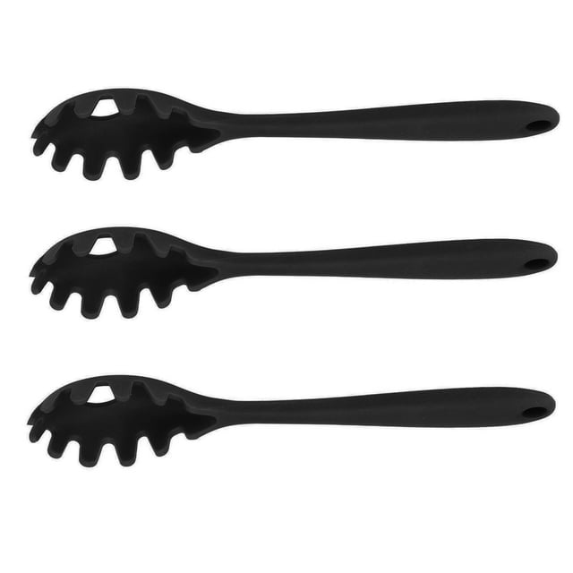 Cuchara para pasta, 3 piezas de silicona para espaguetis, cuchara para espaguetis, cuchara para fideos, construcción robusta