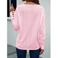 thumbnail image 3 of TcIFE Blusa Elegante de Mujer con Cuello en V y Manga Larga de Botones Puño y Ganchillo de Encaje Casual Tops, 3 of 3
