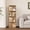 Natural, variant on Rotating Bookshelf, 4 Tier Small Bookcase Corner Shelves Display Storage Tower Space-saving Revolving For Small Space, White
