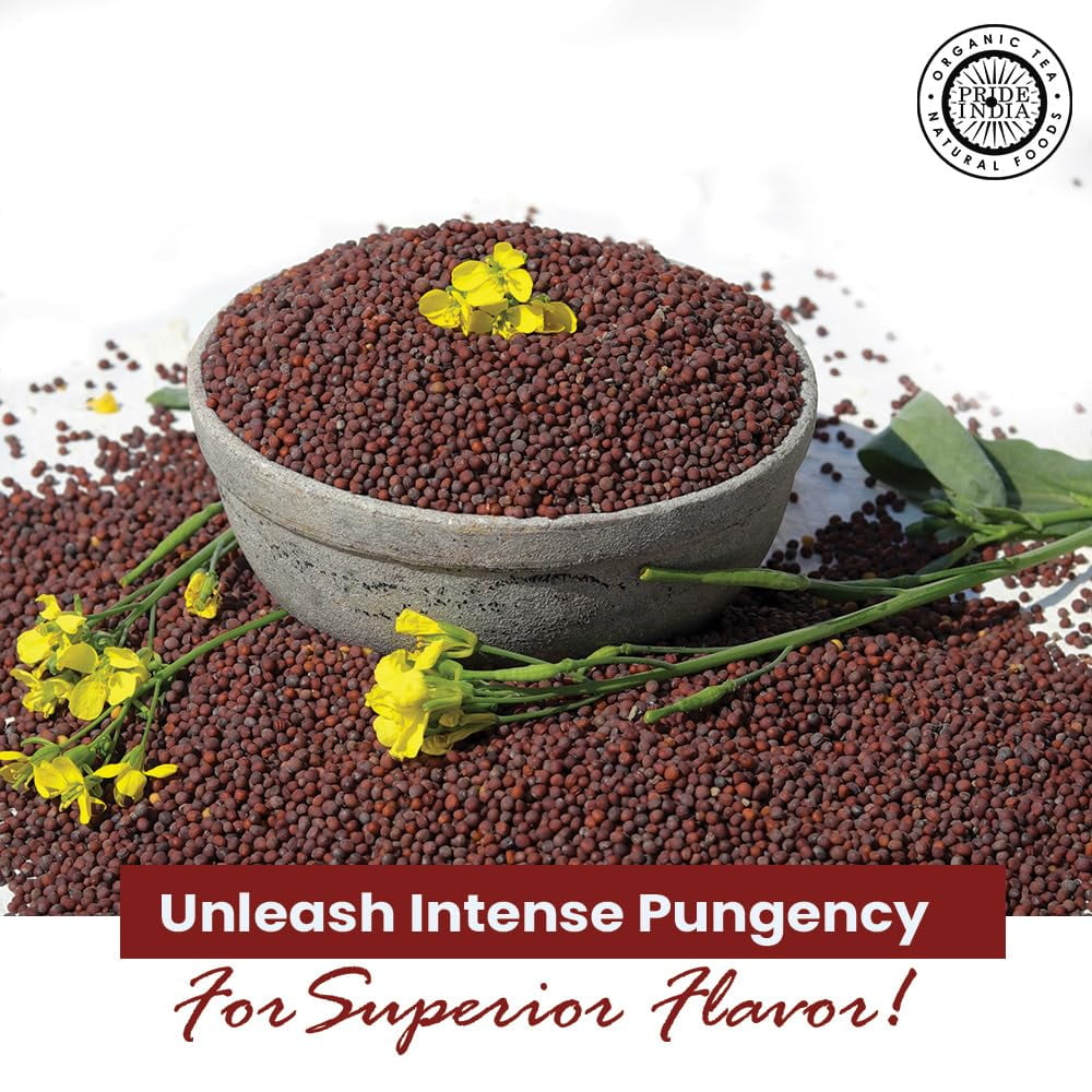 Pride of India - PACK of 6 - Black Mustard Seed – Gourmet & Vegan Indian Spice – Pungent/Spicy Flavor – Dry Seasoning - Gluten & GMO Free – Easy to Use – 3oz. Small Dual Sifter Bottle