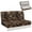 Brown Medallion Print, variant on Chririnla Outdoor Camping Landscape Jackknife Sofa Bed Cover Elastic Bottom Straps, Fit for RV Camper, RV Couch Covers Fit for Foldable Futon Sofa Bed