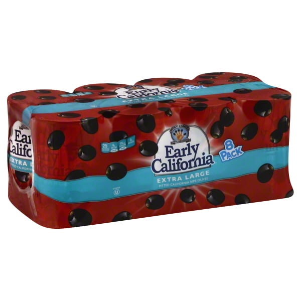Musco Family Olive Co® Early California® Extra Large Pitted California Ripe Olives 8-6 oz. Cans