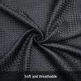 thumbnail image 4 of SIXLON Black Waffle Shower Curtain, Fabric Bathroom Curtain 72" x 72" with 12 Hooks, 4 of 6