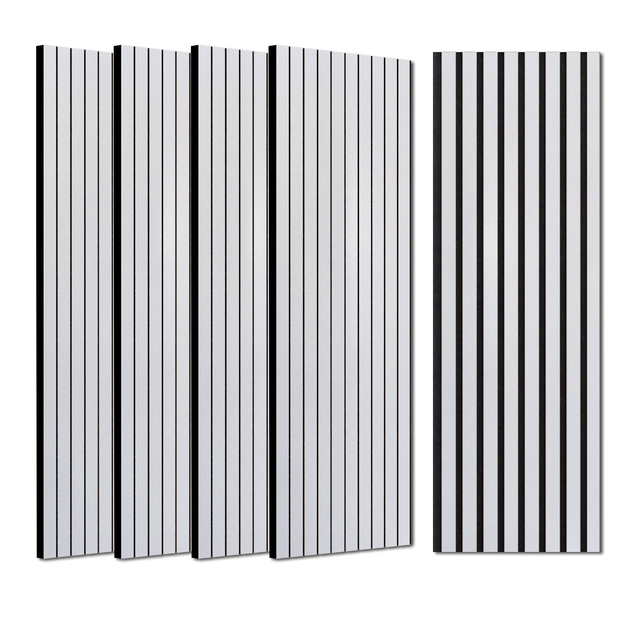 Whose Lamp 47.2"x23.6" White Acoustic Wall Panels 4-Pack Soundproof Noise Reduction Panels for Bedroom,Living Room