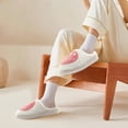 thumbnail image 3 of Retro Smile Face Slippers for Women Men Cute Soft Plush House Slippers Indoor Outdoor Warm Lightweight Fuzzy Slides, 3 of 5