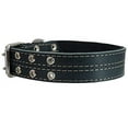 thumbnail image 2 of Genuine Leather Dog Collar, Padded, Black 1.5" Wide. Fits 23"-26.5" neck size Great Dane Mastiff, 2 of 3
