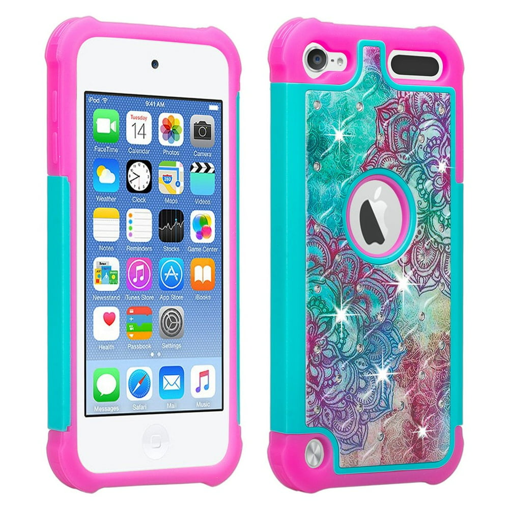 New iPod Touch 7/6/5 Case [Tempered Glass Screen Protector],Shock Proof