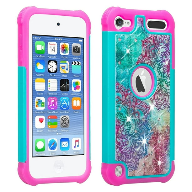 New iPod Touch 7th Generation Case Diamond Rhinestone Hard Dual Layer
