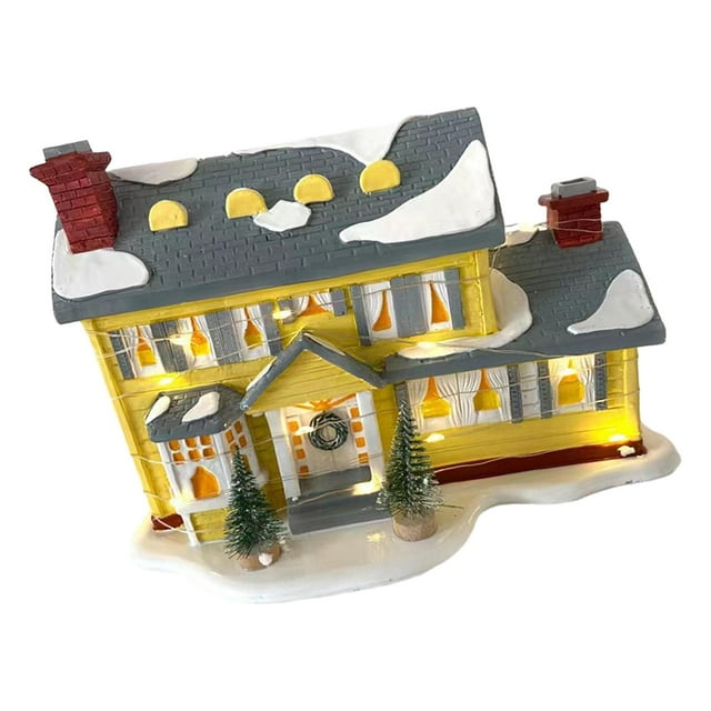 Adorno navideño brillante, decoraciones navideñas, luz LED, estatua decorativa para Casa Grande 22x13x15cm