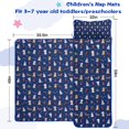 thumbnail image 5 of Dark Blue Christmas Dog and Snowman Pattern Toddler Nap Mats for Kids Preschool,59"x22" Sleeping Mat Bag or Kids,Toddler Sleeping Bag,Toddler Nap Mat or Daycare, 5 of 6