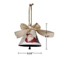 thumbnail image 6 of 2PCS Metel Bell Christmas Ornaments Snowman Santa Decor Decorative Bell Hanging Ornaments with Burlap Ribbon Christmas Tree Bell Pendant, 6 of 6