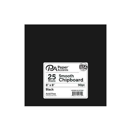 UPC: 0740512147151 | Paper Accents Chipboard 8 x 8  2X Heavy 90pt Black 25pc
