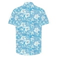 thumbnail image 6 of Yteetum Men's Short Sleeve Shirts Floral Print Hawaiian T Shirt Casual Button Down Short Sleeve Lapel Beach Summer T-Shirts, 6 of 7