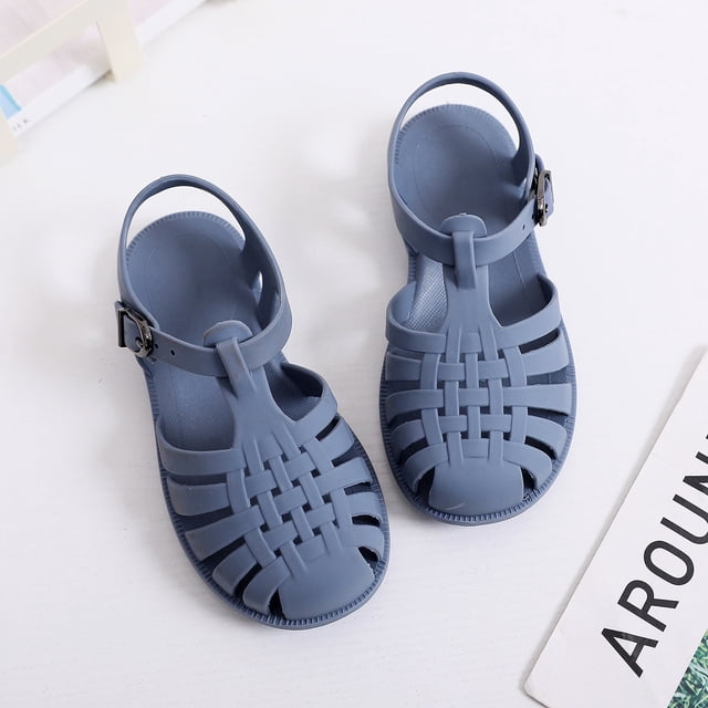 Sandalias de gladiador para bebé, zapatos romanos calados transpirables informales, zapatos de verano de PVC para niños, sandalias de playa para niñas 2022 Tan Jianjun unisex
