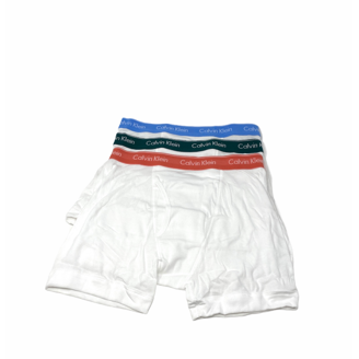 CHOHB Men's MicroModal Boxer Briefs 3-Pack - Soft, Breathable Underwear With Fly (Blue, Red, White)