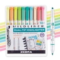 thumbnail image 1 of Juego de iluminadores Zebra Pen Mildliner de doble punta, paquete de 10, 1 of 8