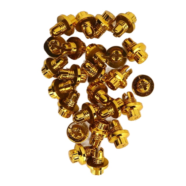 Remaches De Llanta De Rueda De 25 Piezas, Tuercas De Remaches De Labio De Rueda De ABS Dorado Para Llantas De Rueda De La Serie AH Ds Cap Lip