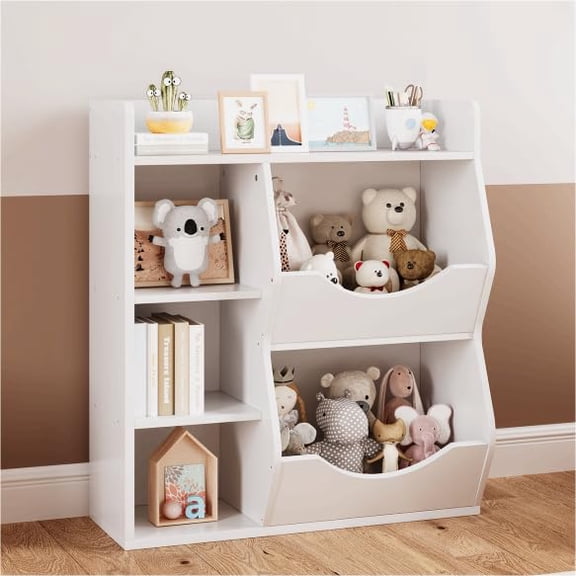 Kids Bookshelf, Bookcase, Toy Storage Cubby, Children's Toy Shelf, Storage Cabinet for Children's Room, Playroom, Hallway, Kindergarten