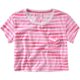 thumbnail image 1 of Camiseta gráfica recortada Aeropostale con bolsillo a rayas para mujer rosa XS, 1 of 1