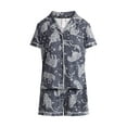 thumbnail image 6 of Joyspun Women’s Dreamy Soft Collection Notch Collar Knit Top and Boxer Shorts Pajama Set, Sizes XS-3X, 6 of 6