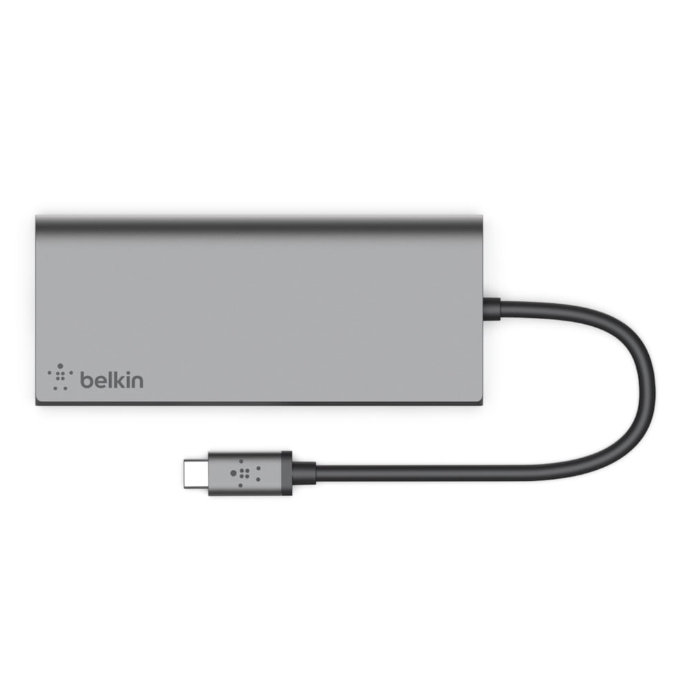 Belkin USB-C Hub, 5-in-1 MultiPort Docking Station - USB-C Docking Station for iPad, iPad Pro, iPad Mini & MacBook - 60W USB-C Power Delivery 3.0, 4K HDMI USB-A, USB-C, Ethernet & SD Card Ports