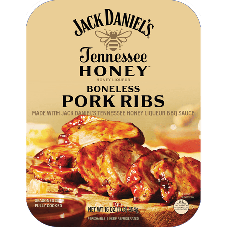 Jack Daniel’s Tennessee Honey Boneless Pork Ribs, Refrigerated Entree, 16 oz