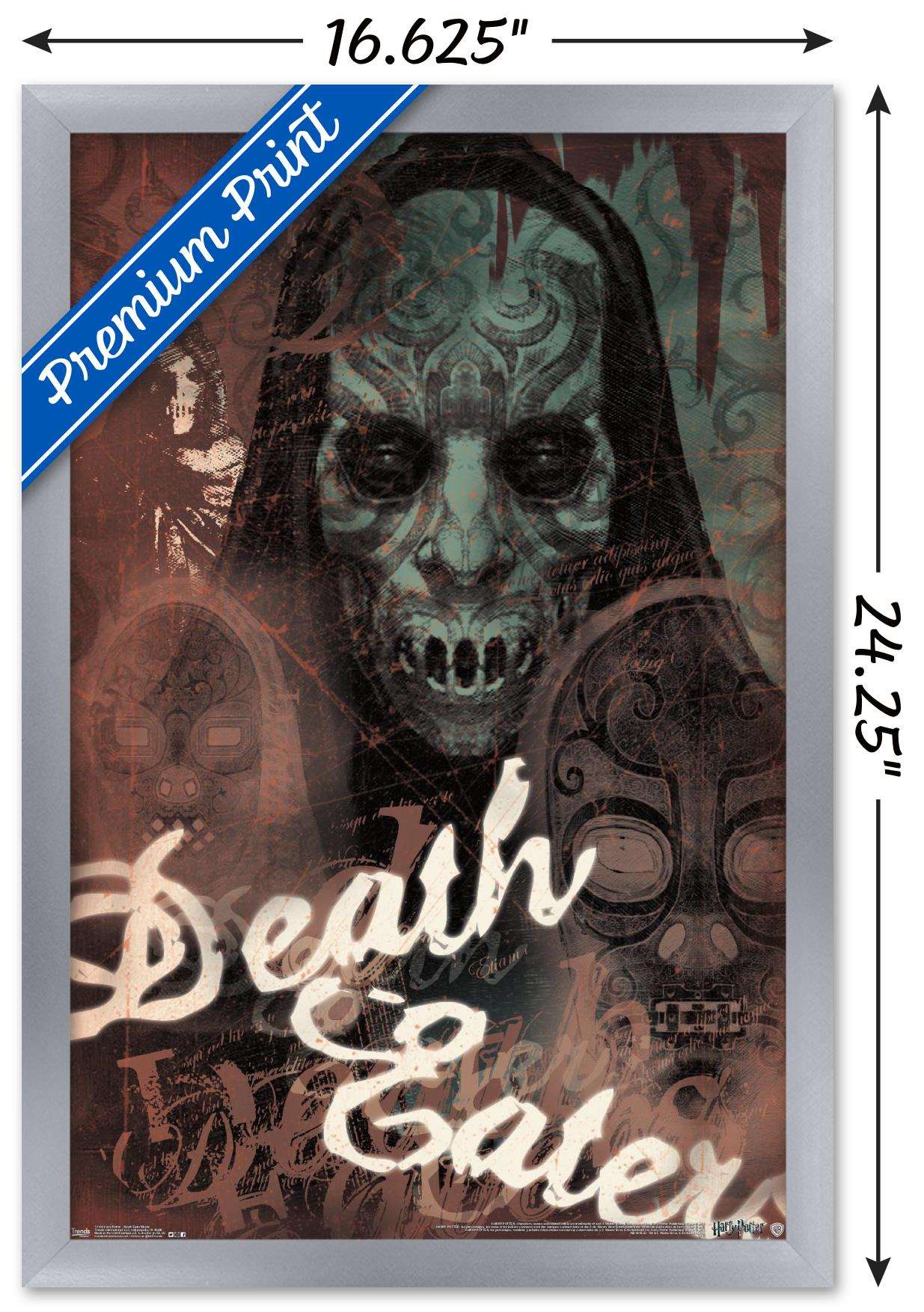 The Wizarding World: Harry Potter - Death Eaters - Masks Wall Poster, 14.725" x 22.375", Framed