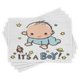 thumbnail image 1 of Ambesonne Cartoon Place Mats Set of 4, Boy Gender, Standard Size, Multicolor, 1 of 6