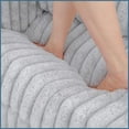 thumbnail image 3 of Modern 44.9" Single Modular Sofa with Acrylic Imitation Rabbit Plush - Light Gray, Storage & Throw Pillows for Living Room/Bedroom, 3 of 13