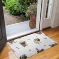 thumbnail image 2 of Pug and Footprint Door Rugs,Washable Non Slip Door Mats Indoor,Decorative Door Mats,Entry Mat Indoor for Entrance,Bedroom,Kitchen,Bathroom,17"x30", 2 of 6
