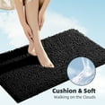 thumbnail image 4 of Shilucheng Luxury Chenille Bath Rug, Non-Slip Soft Absorbent Bath Mats (Black，20"x32"), 4 of 7