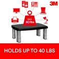 thumbnail image 4 of Soporte Para Monitor Ajustable Extra Ancho De 3M Tres Segmentos De Patas Simplemente Ajuste La Altura De 1"" A 5 7/8"" Plataforma Resistente Que Soporta Hasta 40 Lbs Espacio De 16 Pulgadas Entre Colum, 4 of 5