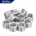 thumbnail image 3 of Uxcell Thread Adapters Sleeve Reducing Nut, 10 Pcs M8x1.25 Male to M6x1 Female Stainless Steel Nut Screw Reducer Conversion Fasteners, Threaded Insert Repair Sleeve Reducer Nut, Silver, 3 of 6