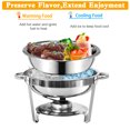 thumbnail image 7 of Jacgood Chafing Dish Buffet Set 4 Pack 6QT Round Stainless Steel Food Warmer Chafer Complete Set with Water Pan, Chafing Fuel Holder for Party Catering Christmas, 7 of 7