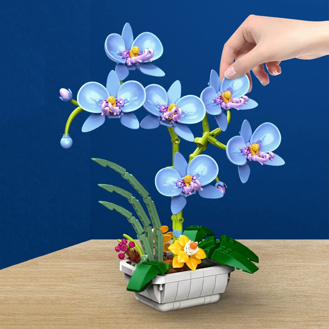 CCNZZITSHT Orchid Building Set Competible With Lego Adults Flowers Building Blocks Artificial Flowers Home Decor Toys Building Set For Girls 8+ Diy